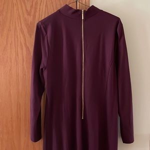 Burgundy Kensie dress with gold zipper. Only worn once. Size XL, fits size 14.